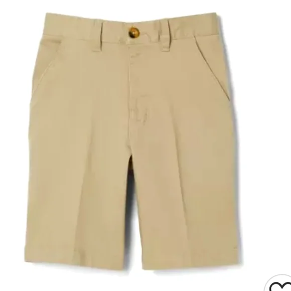 Boys' Girls Adjustable Waist Stretch Flat Front Shorts For School Uniformss Shorts For Teens Boys Summer Shorts